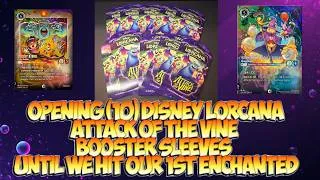 Thumbnail: OPENING (10) DISNEY LORCANA BOOSTER SLEEVES UNTIL WE HIT OUR 1ST ENCHANTED!