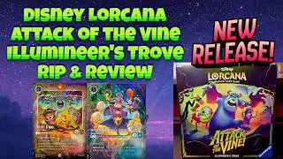 Thumbnail: 🚨NEW RELEASE - DISNEY LORCANA ATTACK OF THE VINE ILLUMINEER'S TROVE RIP & REVIEW. 