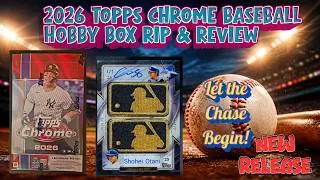 Thumbnail: 🚨NEW PRODUCT - 2026 TOPPS CHROME BASEBALL HOBBY BOX RIP.  Let the chase for Ohtani gold logo begin🔥💰