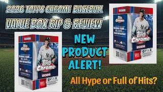 Thumbnail: 🚨NEW PRODUCT - RELEASE DAY RIP OF 2026 TOPPS CHROME BASEBALL VALUE BOXES.  All Hype or Full of Hits?