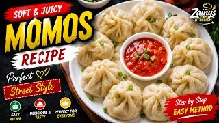 Thumbnail: How to Make Soft Momos at Home | Homemade Momos Recipe|Soft&Juicy Chicken Momos Recipe|ZainysKitchen