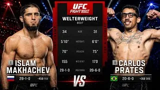 Thumbnail: Islam Makhachev vs Carlos Prates - Who Wins? Full Fight | 4K HDR 60FPS