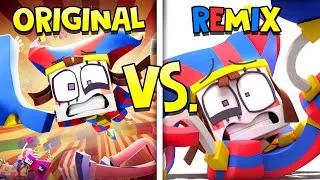 Thumbnail: "Wacky World" Original VS. Remix 🎵 - Digital Circus Music Video