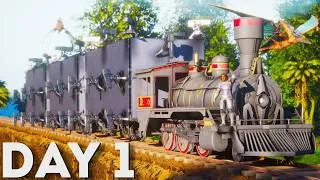 Thumbnail: I Survived SOLO On A TRAIN In Ark Ascended PvP On Wipe Day..