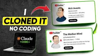 Thumbnail: I Cloned a YouTube Channel with Claude Code | No Coding | Full Tutorial