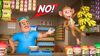 Thumbnail: Lalaji Ne Kholi Dukan | लालाजी और बंदर |  Hindi Nursery Rhymes - Zappy Toons