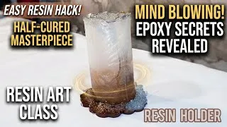 Thumbnail: Resin art class | half cure resin hack | resin tricks