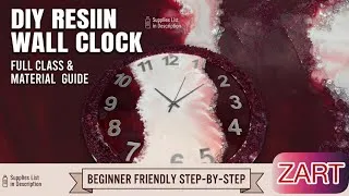 Thumbnail: Resin wall clock tutorial | resin art classes online 