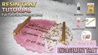 Thumbnail: Engagement Tray decoration | resin tray | resin art classes online 