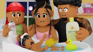 Thumbnail: CHAOTIC NIGHT ROUTINE WITH A NEWBORN!! *TIRING..* | Bloxburg Family Roleplay