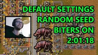 Thumbnail: Factorio Default Settings Speedrun World Record in 2:01:18