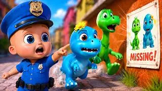 Thumbnail: Baby Dinosaurs Are MISSING! 😱🚓 What’s the Color of the Sky? 🌈 | Kids Cartoon Song