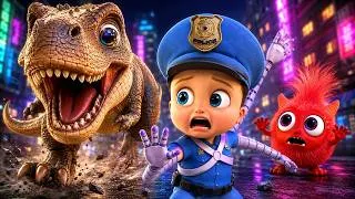 Thumbnail: Giant Dino Turns Into Big Red Bob! 🦖 Police Save the Day | Kids Story | 3D Cartoon for Toddlers