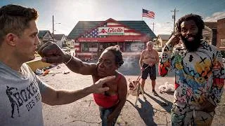 Thumbnail: B0RRACHA QUIERE PEGARME | entro solo en los 4 barrios más peligrosos de Florida ⛔🇺🇸