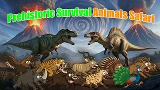 Thumbnail: Prehistoric Animals Survival: The Age of Dinosaurs | Animal Music for Kids | Zazzy Melody