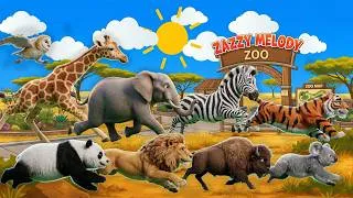 Thumbnail: Zoo Animals Song 🌈 Learn to Read Animal Name 🐊 | Zazzy Melody