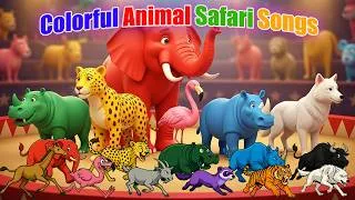 Thumbnail: Colorful Wild Animals for Kids | Learn Colors and Animal Names with the Magic Monkey | Zazzy Melody