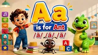 Thumbnail: A to Z ABC Phonics Song | Learn English Alphabet Sounds & Writing Plus More Kids Songs