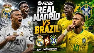 Thumbnail: Real Madrid 🇪🇸 vs Brazil 🇧🇷 | INSANE Battle! 😱🔥 | EA SPORTS FC 26 Gameplay