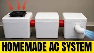 Thumbnail: 3 STAGE HOMEMADE AIR CONDITIONER - SOLAR POWERED DIY - ICE COLD AIR!