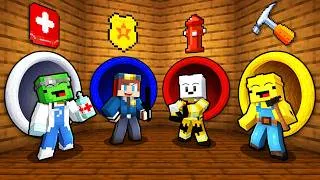 Thumbnail: Mikey vs JJ vs Carrie vs Banana Kid: JOB Tunnel - Maizen & Minecraft