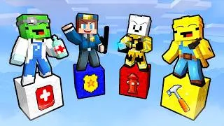 Thumbnail: JOB One Block: Mikey and JJ vs Friends Minecraft Battle (Maizen)