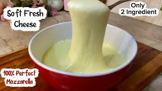 Thumbnail: Soft Fresh homemade Mozzarella recipe | Make perfect Mozzarella Cheese 🧀🧡