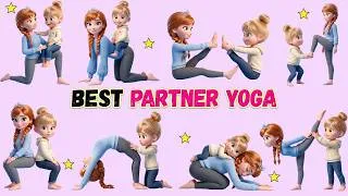 Thumbnail: Best Friends Partner Yoga  | Easy Kids Yoga Challenge | Fun Full Body Stretch & Balance