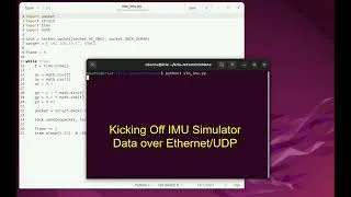 Thumbnail: Simulated IMU telemetry sent from an AMD KR260 to an NVIDIA Jetson Orin Nano over UDP/Ethernet.
