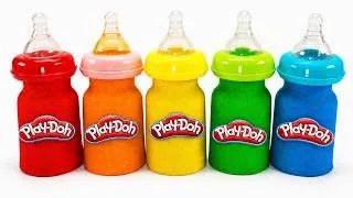Thumbnail: Satisfying Making Kinetic Sand Rainbow Milk Bottles PLaydoh & Cutting ASMR 🌈 Kinetic Sand ASMR