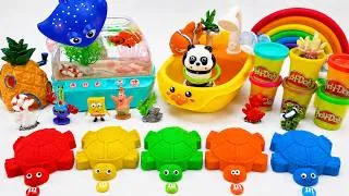 Thumbnail: Satisfying Making Kinetic Sand Rainbow PlayDoh Turtle & Cutting ASMR 🌈 Kinetic Sand ASMR