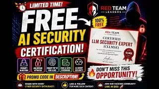Thumbnail: Free AI Security Certificate by RED TEAM LEADER Claim now #ai #aipentesting #cybersecurity #hacker