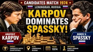 Thumbnail: Anatoly Karpov Crushes Boris Spassky | Candidates Match 1974 | Brilliant Positional Masterpiece