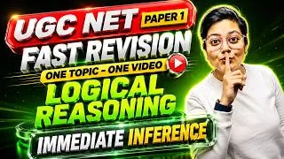 Thumbnail: UGC NET PAPER 1 FAST REVISION | ONE TOPIC - ONE VIDEO | IMMEDIATE INFERENCE