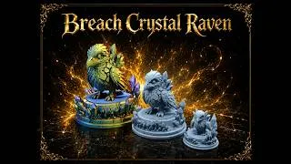 Thumbnail: Breach Crystal Raven | 3D Printing Timelapse | Fantasy RPG Miniature | FDM Print