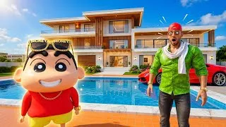 Thumbnail: Shinchan build his New Luxury House 🏠 | Indian Theft Aura Simulator 