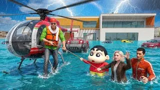 Thumbnail: JACK & SHINCHAN ki city me Tsunami 🌊😱 | Indian Theft Aura Simulator 