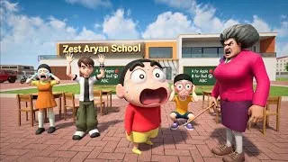 Thumbnail: Shinchan's First Day in School 🏫🎒| Indian Theft Aura Simulator 
