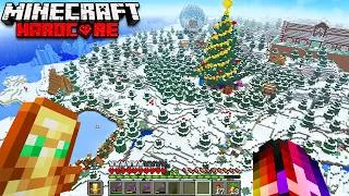 Thumbnail: I Built a WINTER WONDERLAND in Minecraft Hardcore!