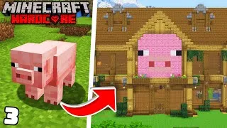 Thumbnail: I Built a PIG MANSION in Minecraft Hardcore!
