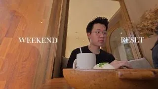 Thumbnail: Weekend reset routine 📚 mild workout, self-care, casual studying