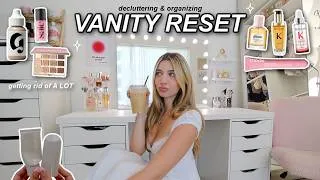Thumbnail: VANITY RESET & MAKEOVER ☆ decluttering, organizing and cleaning my vanity!