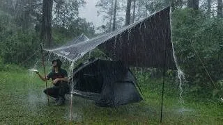 Thumbnail: WORST EXPERIENCE OF BEING HIT BY A RAIN STORM AND THUNDERSTORM ⛈️ Relaxing in bad weather