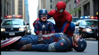Thumbnail: 🕷️Unexpected Team-Up: Spider-Man and What Happened to Captain America 🛡️ | 🤖 AI Superhero Short Film