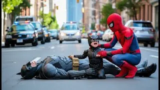 Thumbnail: 🕷️ Unexpected Team-Up: Spider-Man and What Happened to Batman | 🦇 AI Superhero Short Film