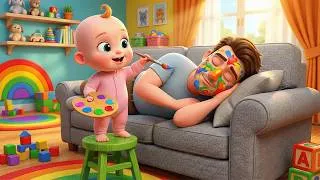 Thumbnail: Making Daddy Look Like an Animal | Let's Make Daddy Funny | Nursery Rhymes & Kids Songs