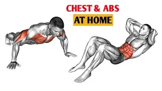 Thumbnail: Home Chest & Abs Workout 💪 No Gym, No Equipment