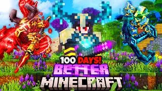 Thumbnail: I Survived 100 Days Collecting GOD WEAPONS In Better Minecraft Hardcore😰!