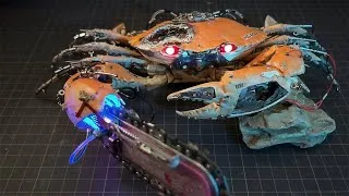 Thumbnail: I Turned a Crab into a Cyberpunk Chainsaw Monster | Kitbashing Project