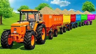 Thumbnail: LOAD LIME & TRANSPORT WITH JOHN DEERE TRACTORS & TRAILERS - FS22
